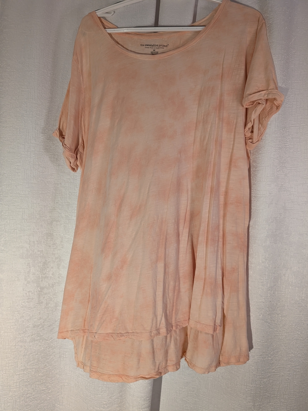 The Sweatshirt Project Peach Tie-Dye Shirt 2X